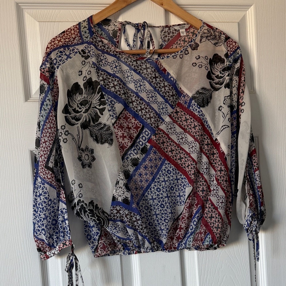 Guess Multicolor Patchwork Blouse